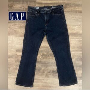 Gap 1969 Authentic Crop Kick Flare Jeans - Dark Indigo - Size 31r
